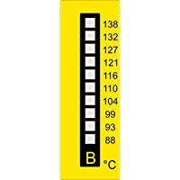 HPC Sekure - Tiras de medición de temperatura (88 °C hasta +138 °C- vertical- 10 campos- irreversibles- 10 unidades)